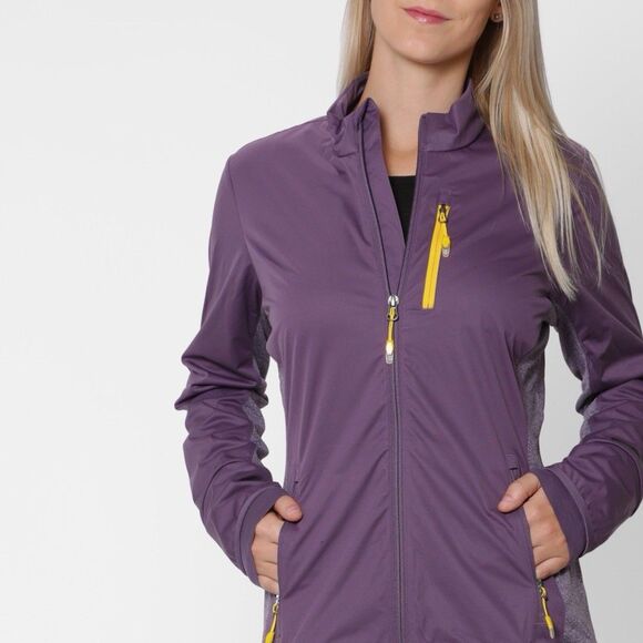 Adidas Jacket Full Zip Pockets Purple Lightweight Activewear Women’s Medium - Picture 1 of 13
